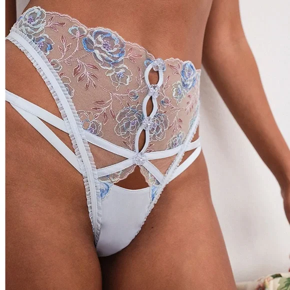 ~ SOLD ~ For Love and Lemons Sorbet Rose 2pc Bralette & Cheeky Panty Set - Picture 6 of 10